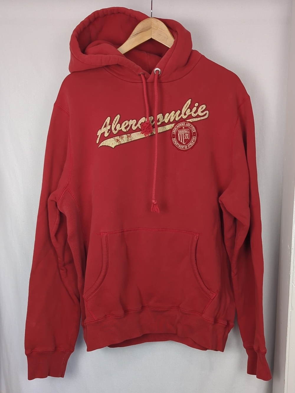 ABERCROMBIE & FITCH Vintage Y2K Thick Red Hoodie Sweatshirt